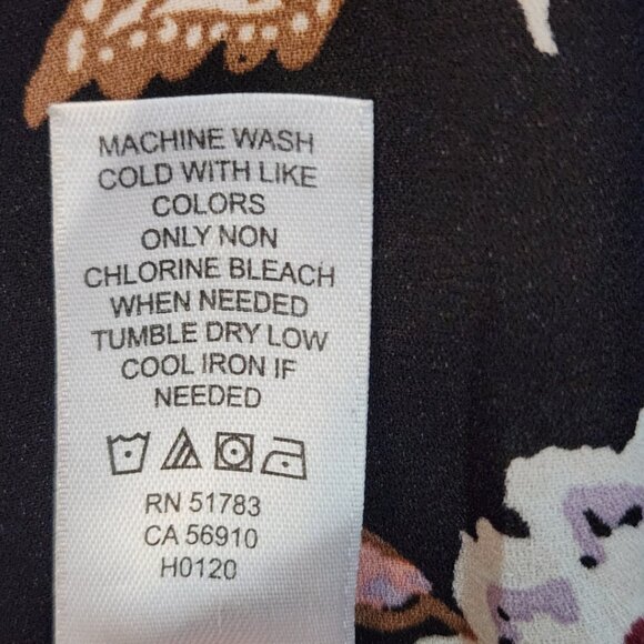 Maurices Black Floral Kimono | Whimsigoth & Boho | Size L/XL - Picture 7 of 7